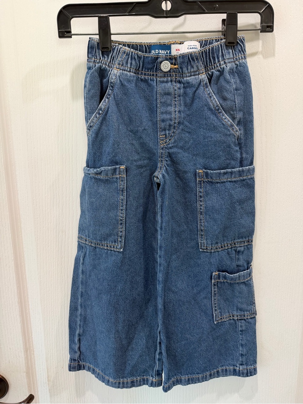 Old Navy Blue Denim Cargo Jeans for Kids
